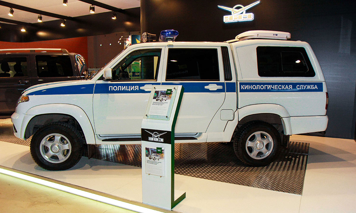 Спецавтомобили УАЗ на выставке «Интерполитех-2015»